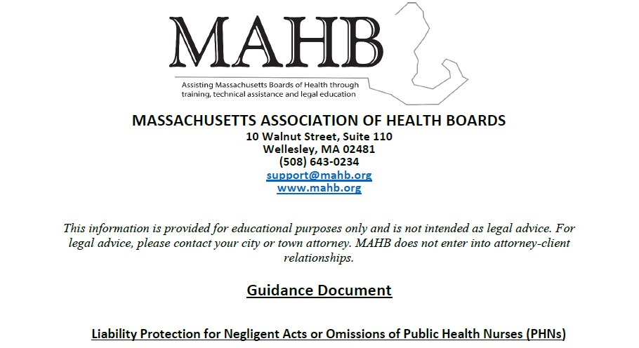 MAHB Liability Protection for PHNs